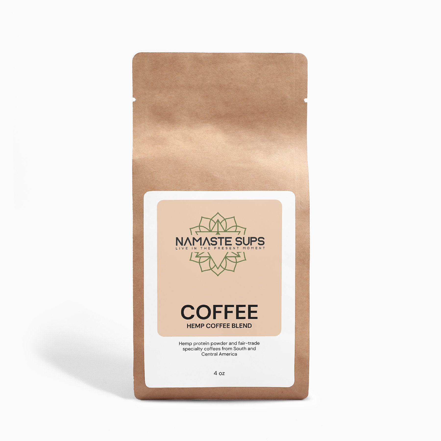 Organic Hemp Coffee Blend - Medium Roast 4oz - Energy Boost Supplement