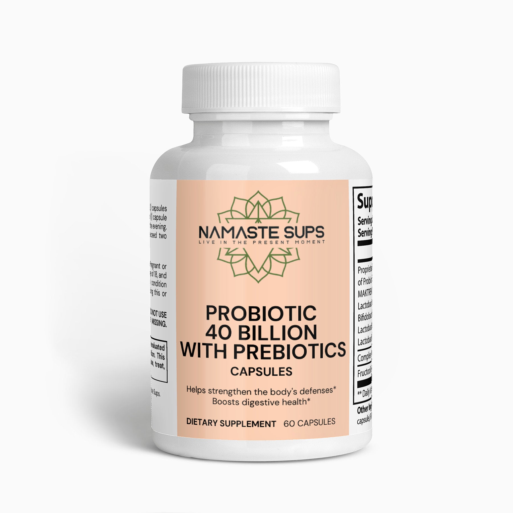 Probiotic 40 Billion with Prebiotics - Digestive Health Supplement